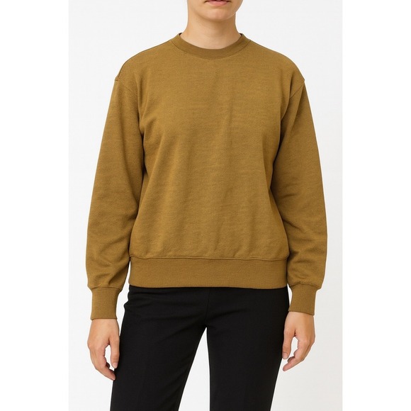 Zara Womens‎ Beige Crew Neck Pullover Sweater Small Long Sleeve Casual - Picture 1 of 6